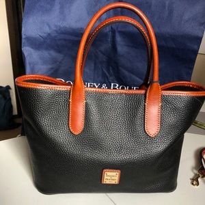 Dooney Bourke Brielle Blk Pebbled Leather Satchel